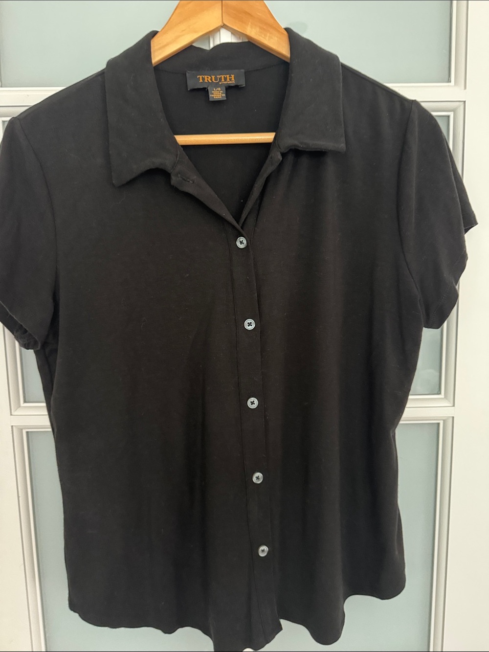 Truth Black Short-Sleeve Button-Front Shirt